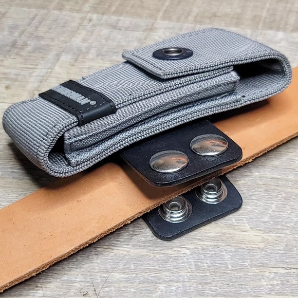 Leather Sheath Belt Horizontal Adapter Leatherman Multi-Tool Pouch Case BLACK - Picture 3 of 9